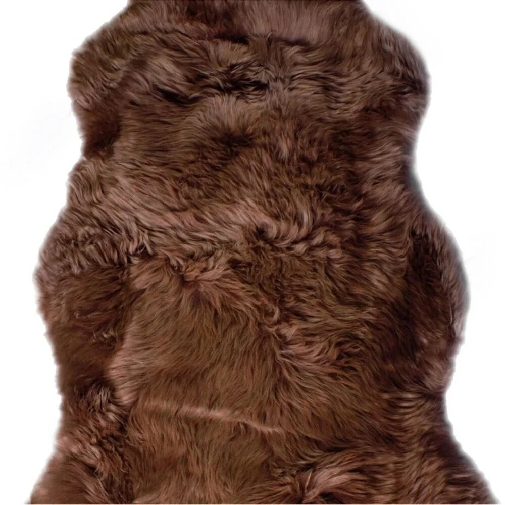 New Premium Genuine Sheepskin Rug Brown Real Australia Sheepskin Natural Luxury